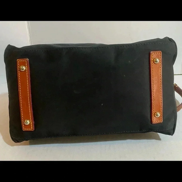 Dooney Bourke vintage black leather satchel handbag - Picture 3 of 16